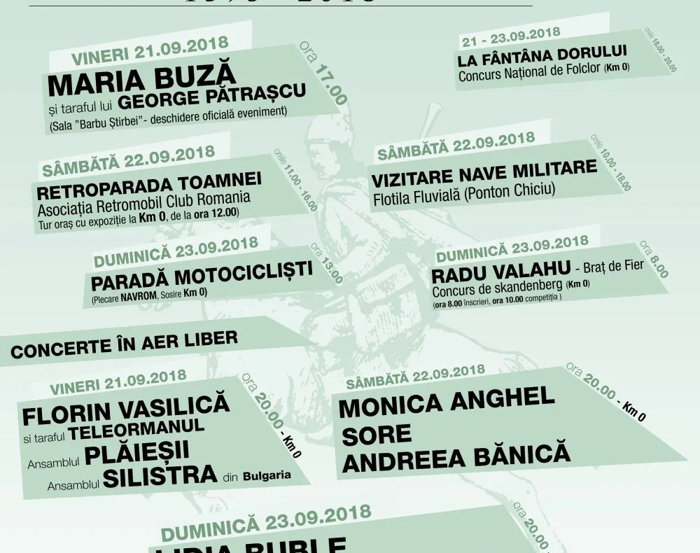 A fost stabilit programul Zilelor Municipiului Călărași 21-23 septembrie