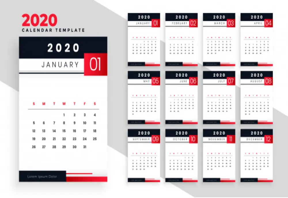 15 zile libere în 2020. 11 dintre acestea sunt în timpul săptămânii