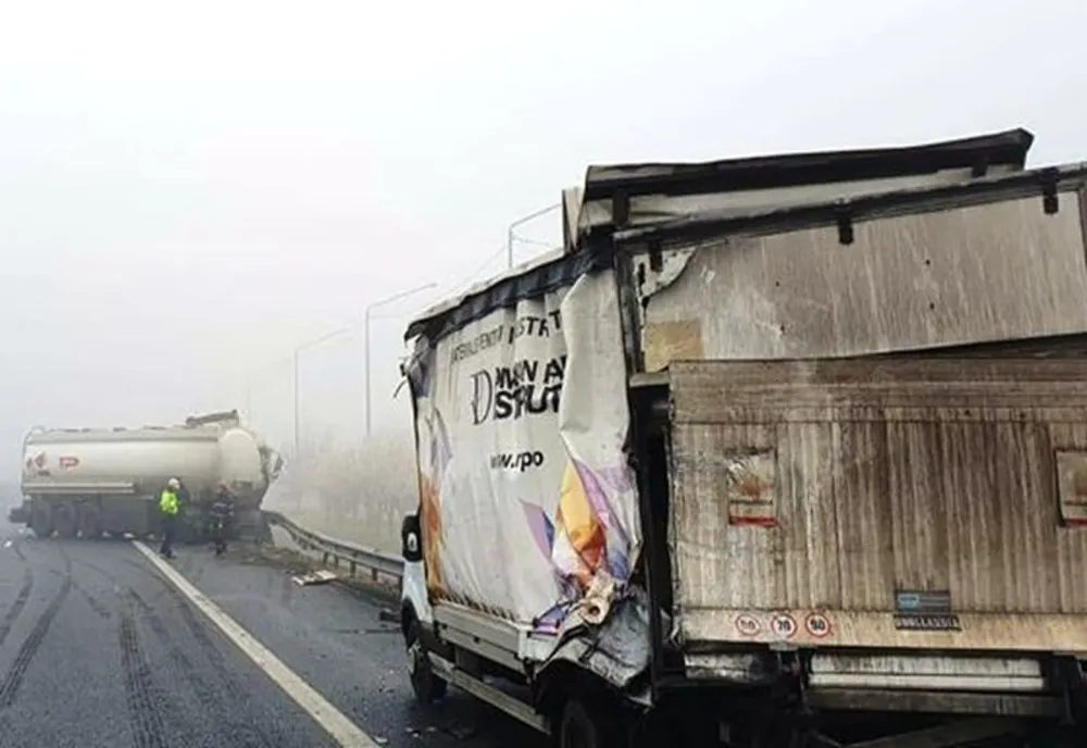 Un TIR și o autoutilitară implicate într-un accident soldat cu rănirea unei persoane