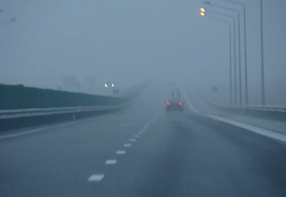 Ceață pe Autostrada A2, vizibilitate redusă