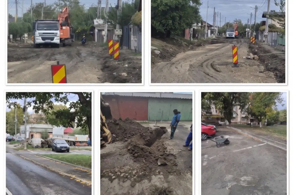 Lucrări de modernizare în Oltenița: străzile Cornișei și Luceafărului sunt în șantier. Când începe asfaltarea