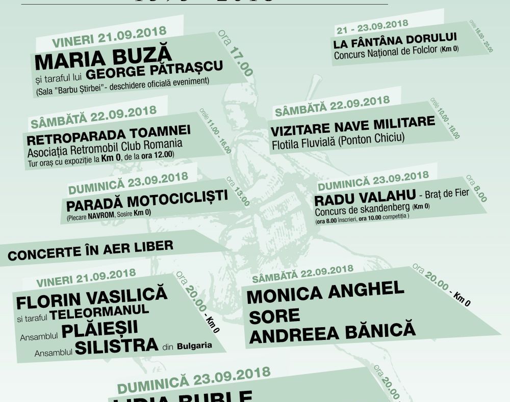 A fost stabilit programul Zilelor Municipiului Călărași 21-23 septembrie