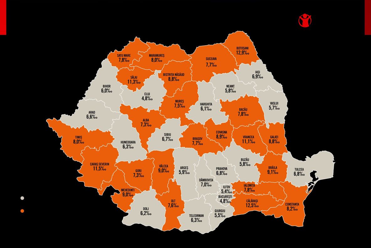 Călărașiul, județul cu cea mai mare rată a mortalității infantile din țară