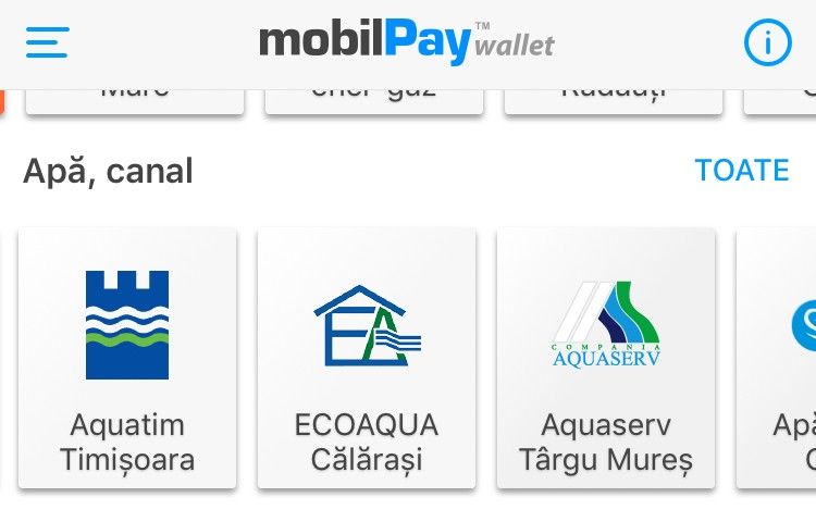 Plata facturilor către furnizorul de apă Ecoaqua Călărași se pot face și de pe mobil