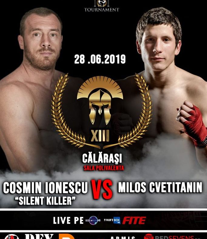Ionuț Pitbull Atodiresei și Cosmin Ionescu luptă, la Călărași, în Gala K1 Colosseum Tournament