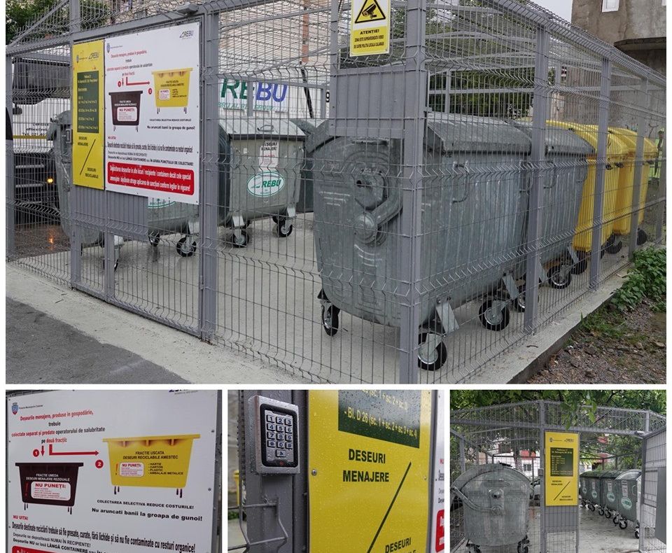 Platforme pilot de colectare a gunoiului, în municipiul Călărași, accesibile cu cartelă
