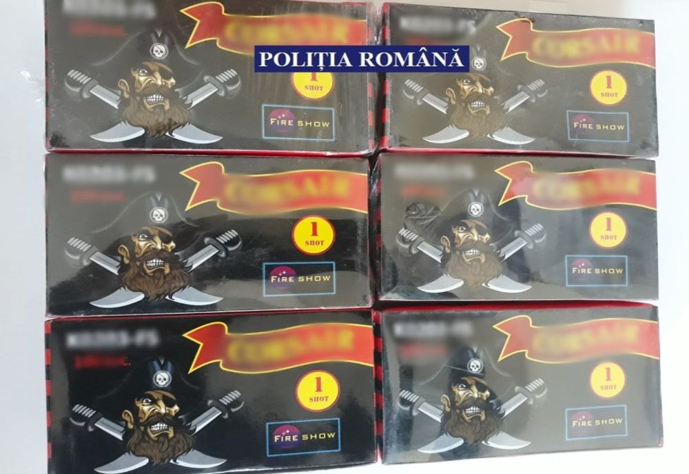600 de petarde confiscate de polițiștii oltenițeni