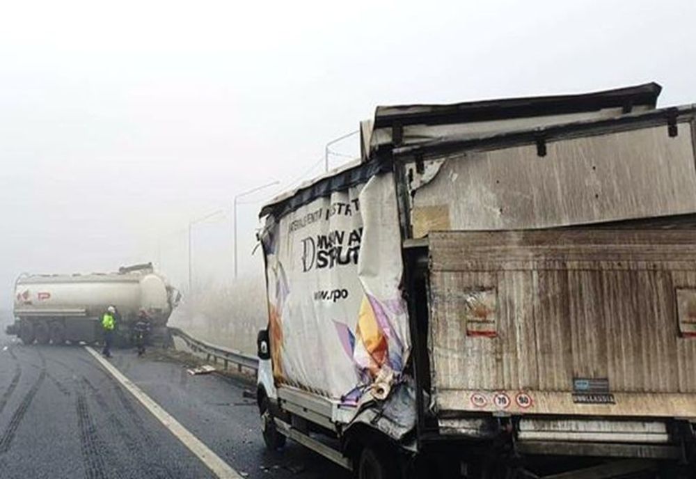 Un TIR și o autoutilitară implicate într-un accident soldat cu rănirea unei persoane