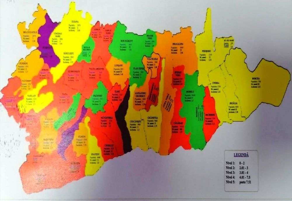 Numărul bolnavilor de covid, în creștere în în județul Călărași. O localitate a trecut de pragul de 8 cazuri la mia de locuitori