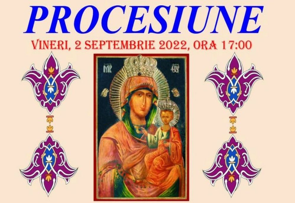 Procesiune cu Icoana Maicii Domnului cu Pruncul în Călărași. Restricții de trafic