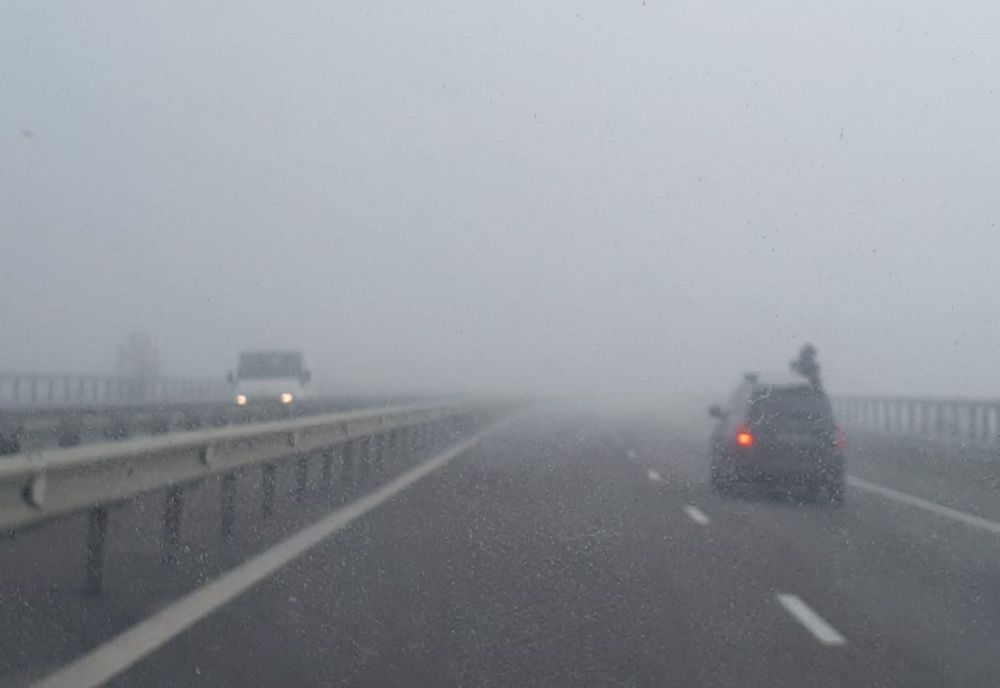 Atenție, șoferi! Vizibilitate redusă pe Autostrada București - Constanța