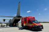 Doi pacienți cu arsuri grave, transferați în Belgia și Germania cu o aeronavă militară românească FOTO&VIDEO
