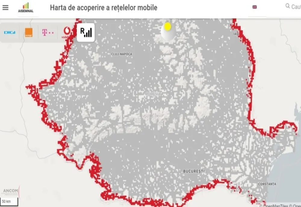 Călărași, printre județele în care sunt identificate localități ca având un potenţial risc de intrare în roaming involuntar 