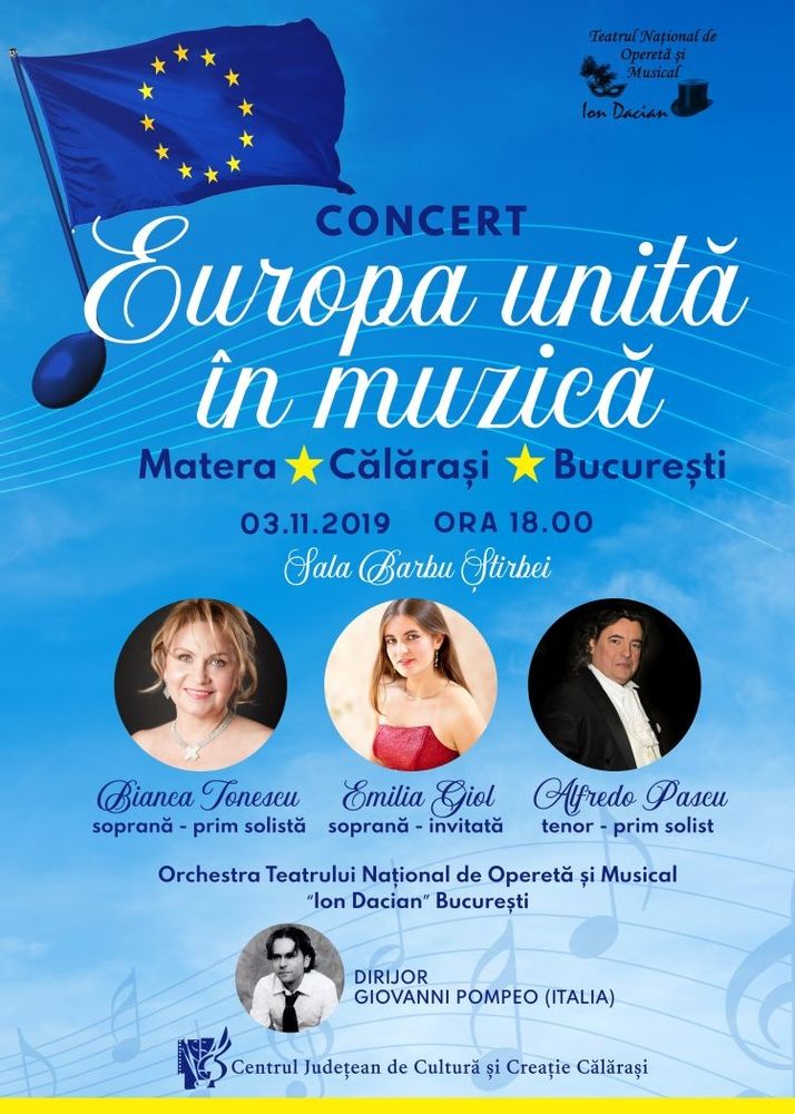 Concert al orchestrei Teatrului Național de Operetă „Ion Dacian”, astăzi, de la ora 18.00