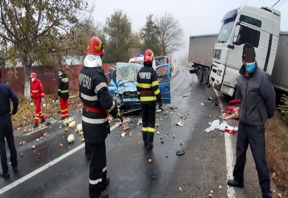 FOTO| Accident grav pe DN 3! Trafic blocat temporar