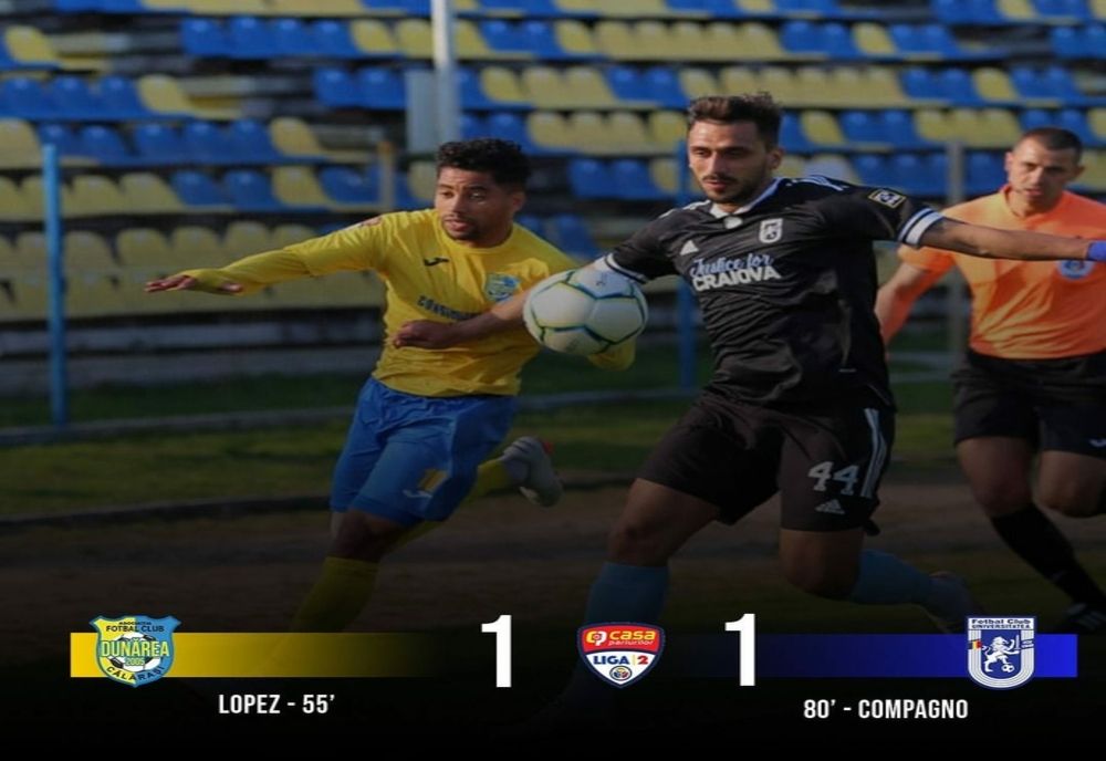Dunărea - FC U Craiova 1-1. Eurogol marcat de Ariel Lopez