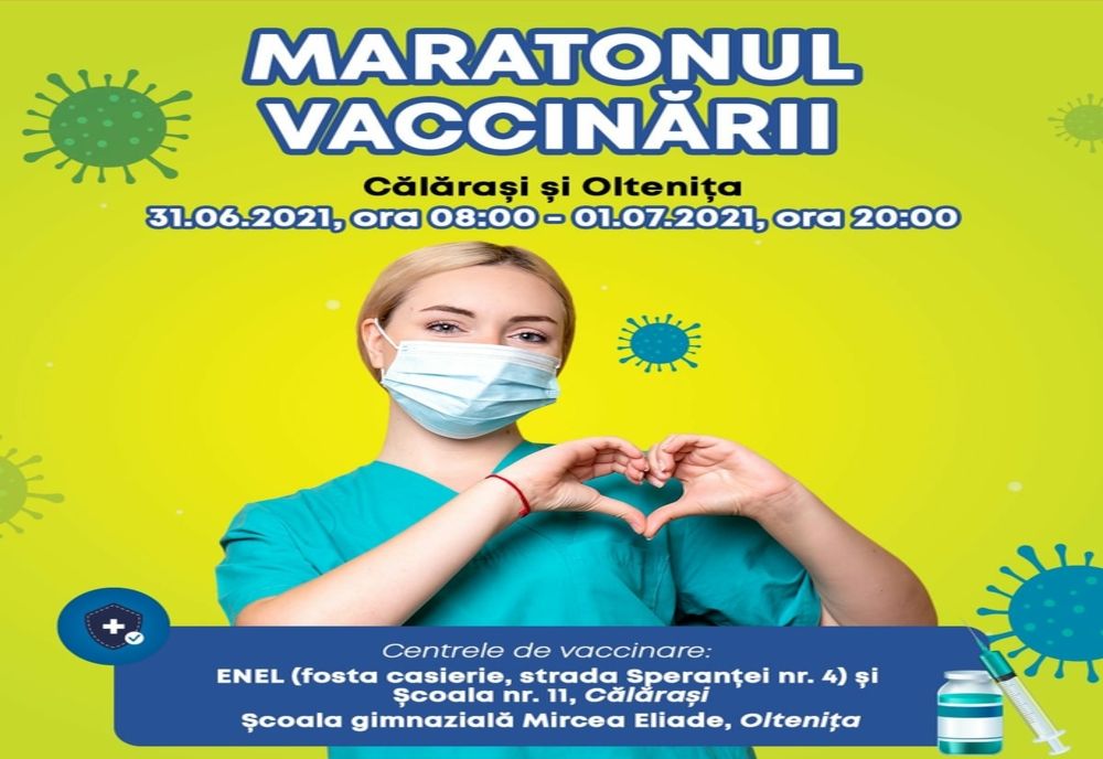 Maratonul vaccinării la Călărași și Oltenița