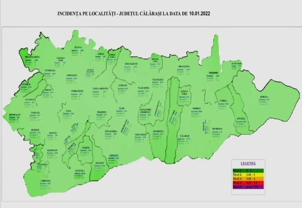 Noile cazuri de COVID-19 în județul Călărași. Situația pe localități