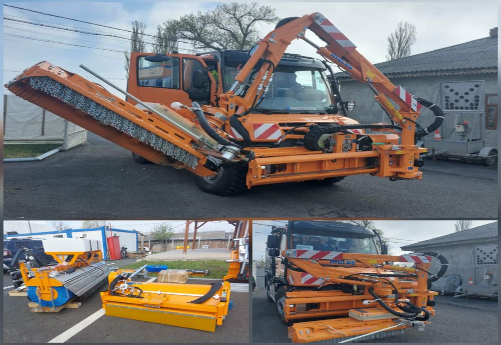 Aparatură modernă pentru drumarii călărășeni utilaj dotat cu lamă, cositoare, perie