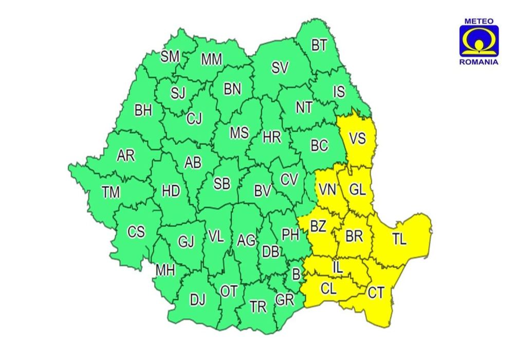 Cod Galben de caniculă și disconfort termic ridicat