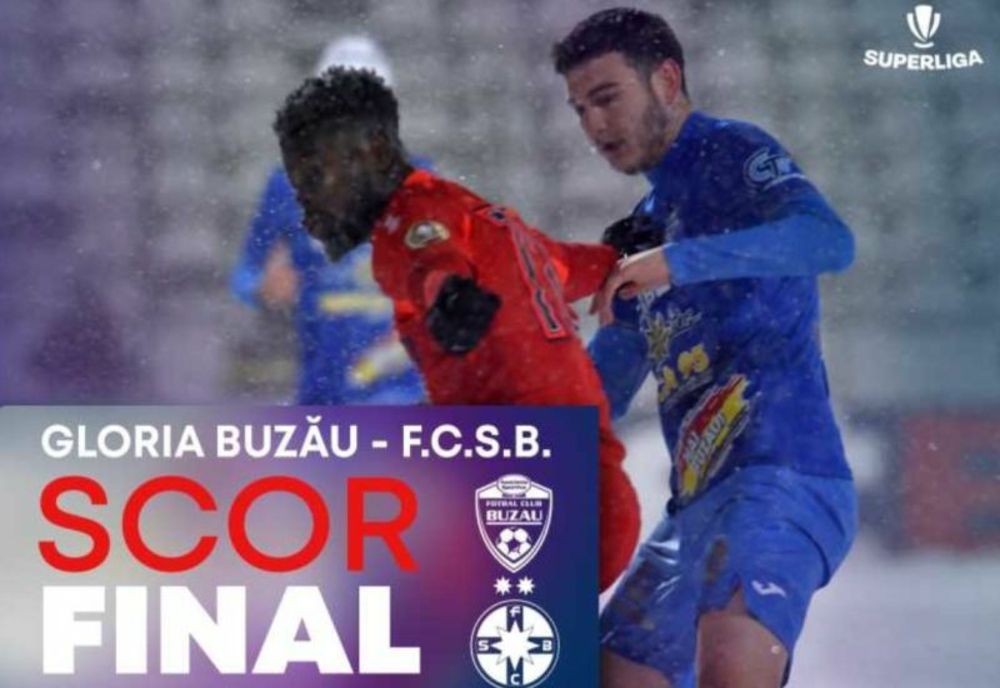 FOTBAL: FCSB A URCAT PE PRIMUL LOC ÎN SUPERLIGĂ, DUPĂ 2-0 CU GLORIA BUZĂU