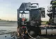 Autotren cuprins de flăcări într-o parcare din Lehliu Gară