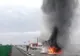 FOTO Autocamion în flăcări  pe A2 București- Constanța. Traficul a fost restricționat