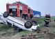 Un autovehicul în care se aflau și doi copii s-a răsturnat pe DN 21 